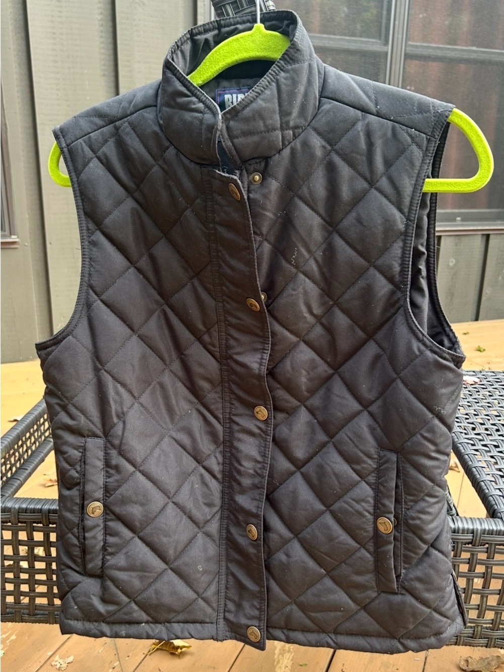 Riding sport Quilted equestrian Vest in Black